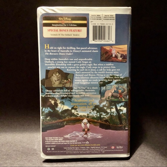 Disney’s THE RESCUERS DOWN UNDER on VHS - Picture 3 of 7